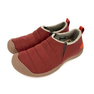 KEEN Howser II Women's Red Quilted Sherpa Lined Slip On Hiking Slipper Shoe Sz 7